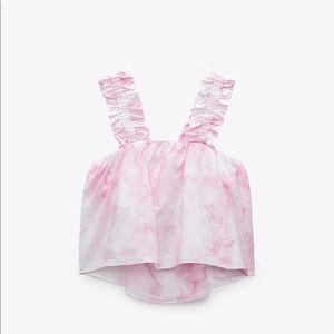 Zara tie dye poplin tank NWT